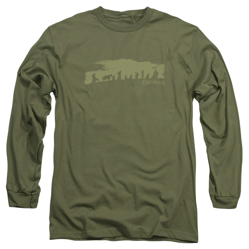 AN OFFCIALLY LICENSED LOR THE FELLOWSHIP MEN'S LONG SLEEVE T-SHIRT MILITARY GREEN