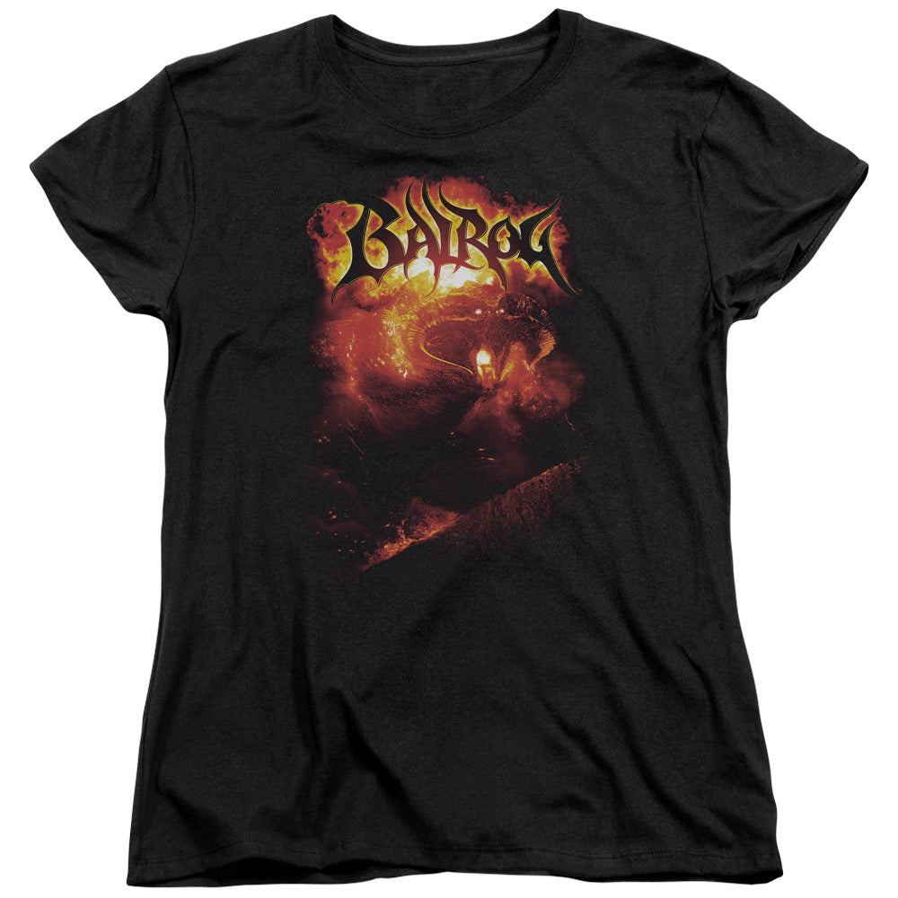 AN OFFCIALLY LICENSED LOR BALROG WOMEN'S REGULAR FIT T-SHIRT BLACK