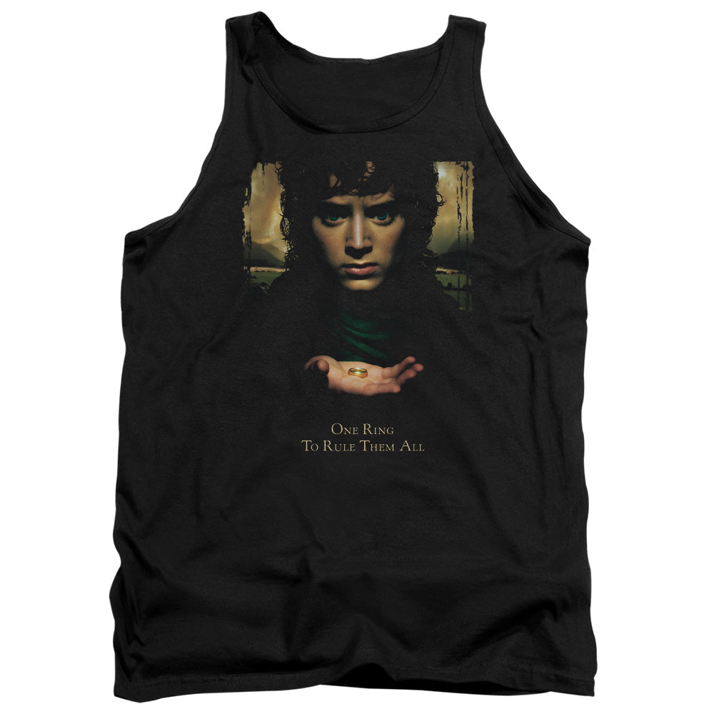 AN OFFCIALLY LICENSED LOR FRODO ONE RING ADULT UNISEX TANK TOP BLACK
