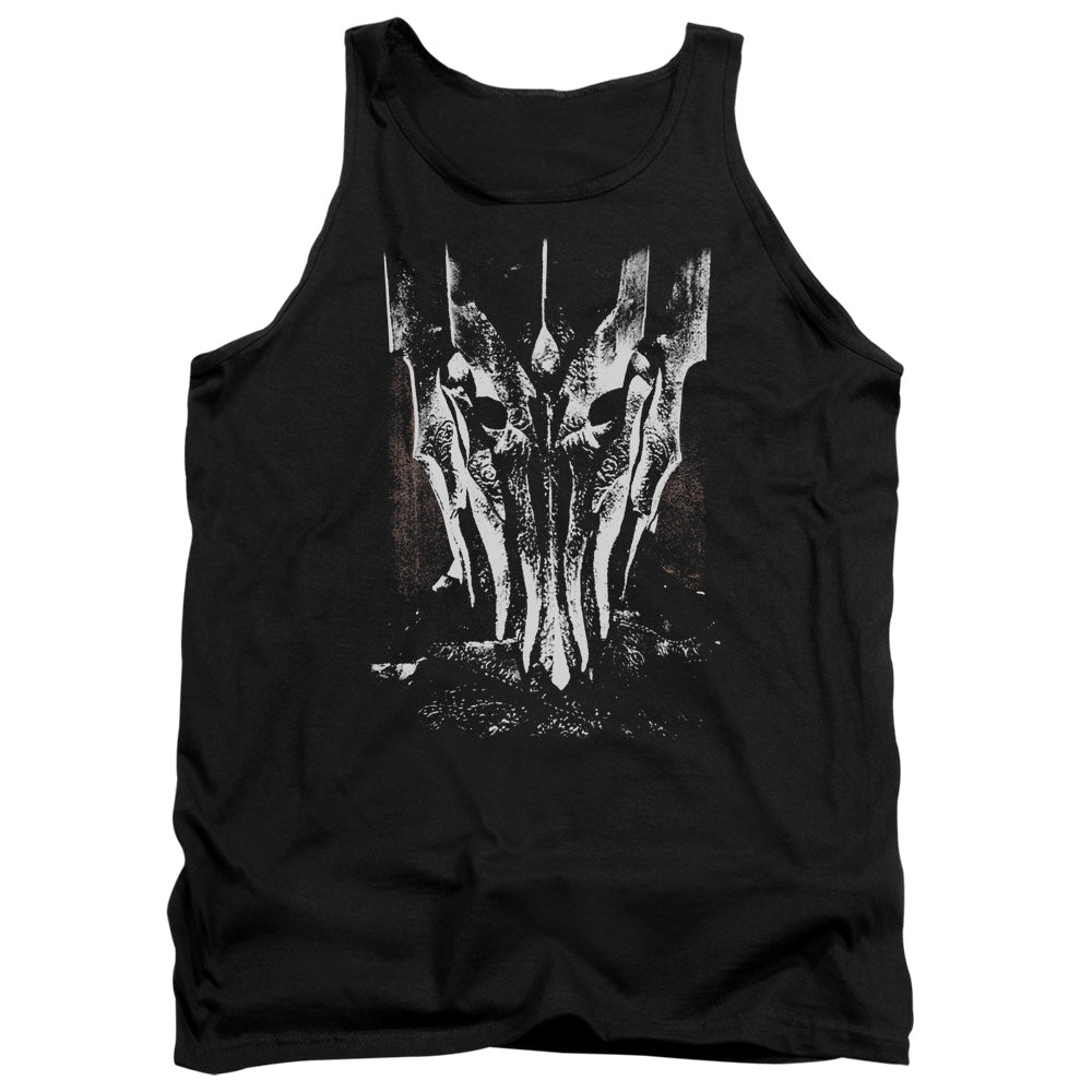 AN OFFCIALLY LICENSED LOR BIG SAURON HEAD ADULT UNISEX TANK TOP BLACK