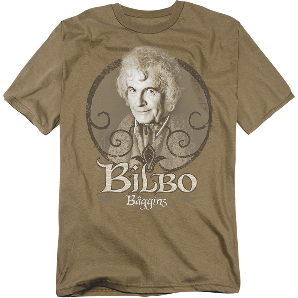 AN OFFCIALLY LICENSED LOR BILBO BAGGINS MEN'S REGULAR FIT T-SHIRT SAFARI GREEN