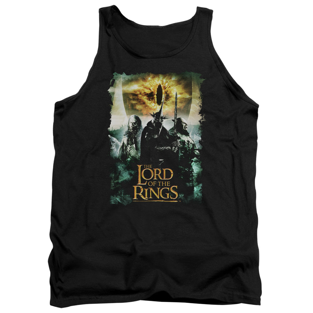 AN OFFCIALLY LICENSED LORD OF THE RINGS VILLAIN GROUP ADULT UNISEX TANK TOP BLACK