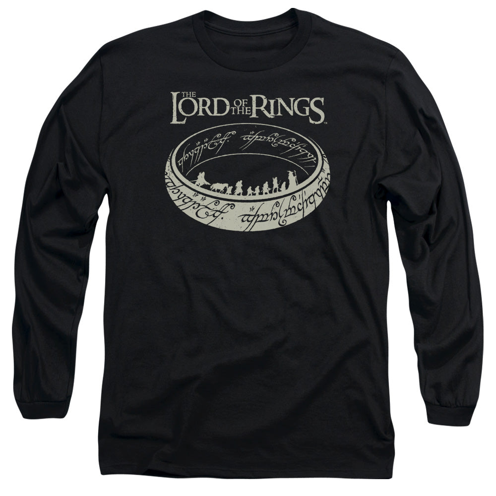 AN OFFCIALLY LICENSED LORD OF THE RINGS THE JOURNEY MEN'S LONG SLEEVE T-SHIRT BLACK