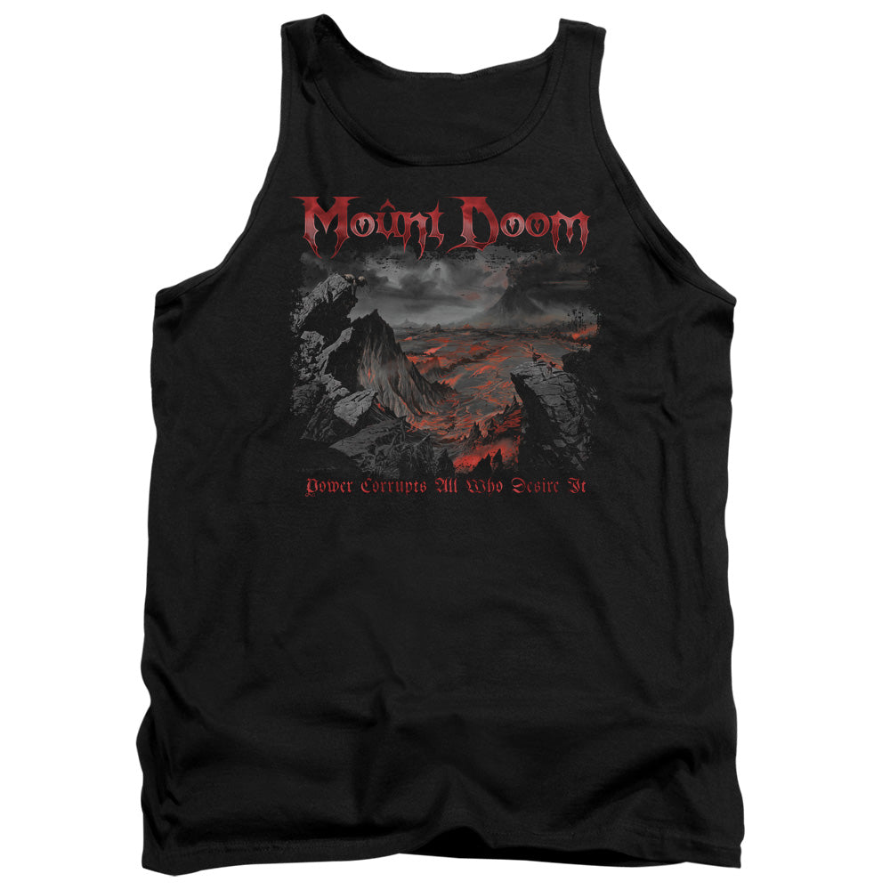 AN OFFCIALLY LICENSED LORD OF THE RINGS POWER CORRUPTS ADULT UNISEX TANK TOP BLACK