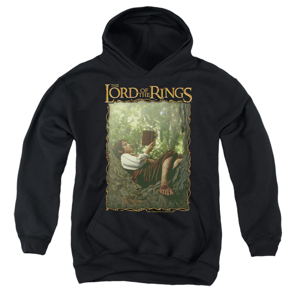 AN OFFCIALLY LICENSED LORD OF THE RINGS READER FRODO YOUTH HOODIE BLACK