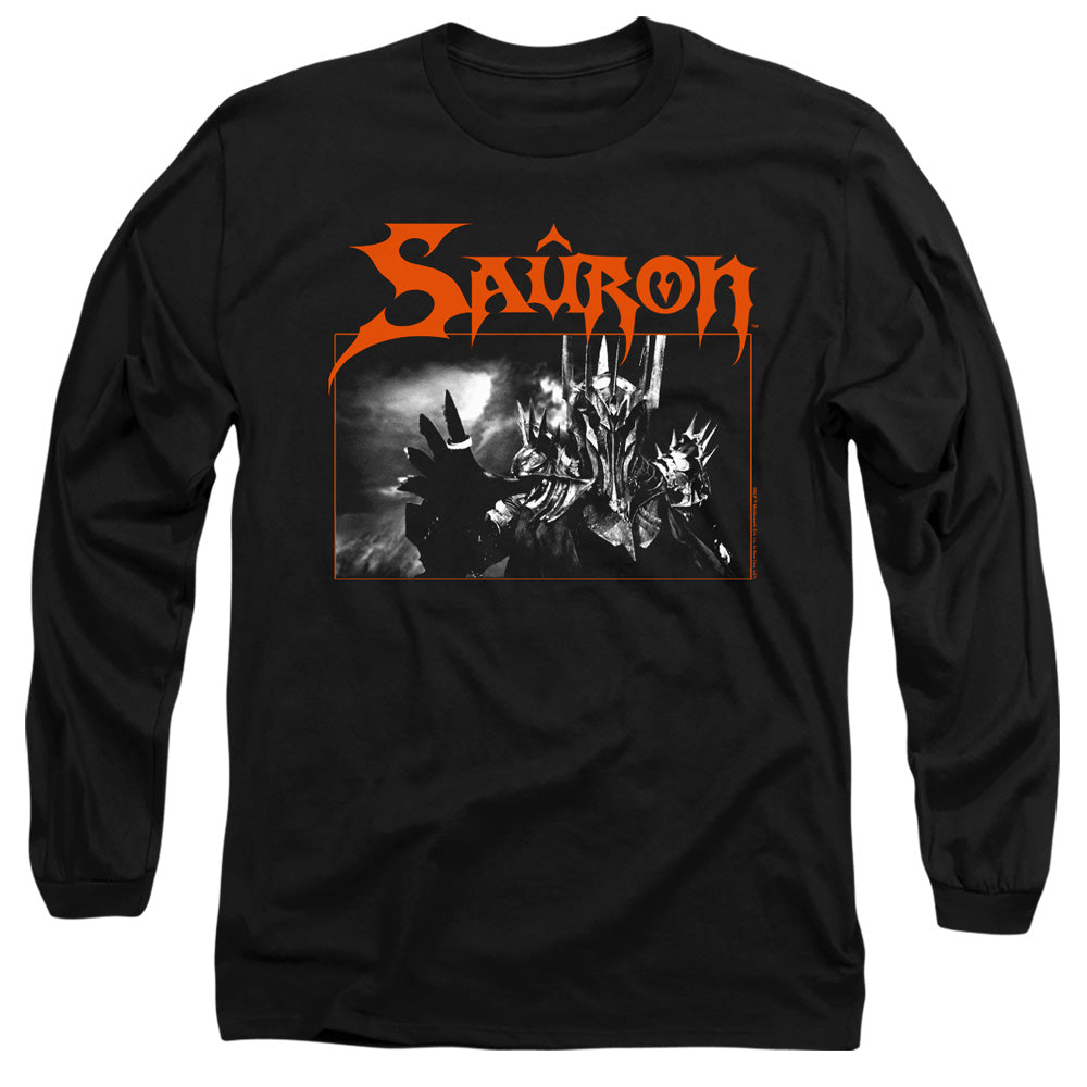 AN OFFCIALLY LICENSED LORD OF THE RINGS SAURON MEN'S LONG SLEEVE T-SHIRT BLACK
