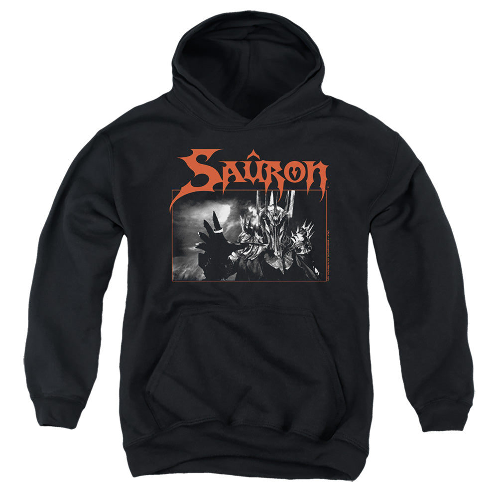 AN OFFCIALLY LICENSED LORD OF THE RINGS SAURON YOUTH HOODIE BLACK