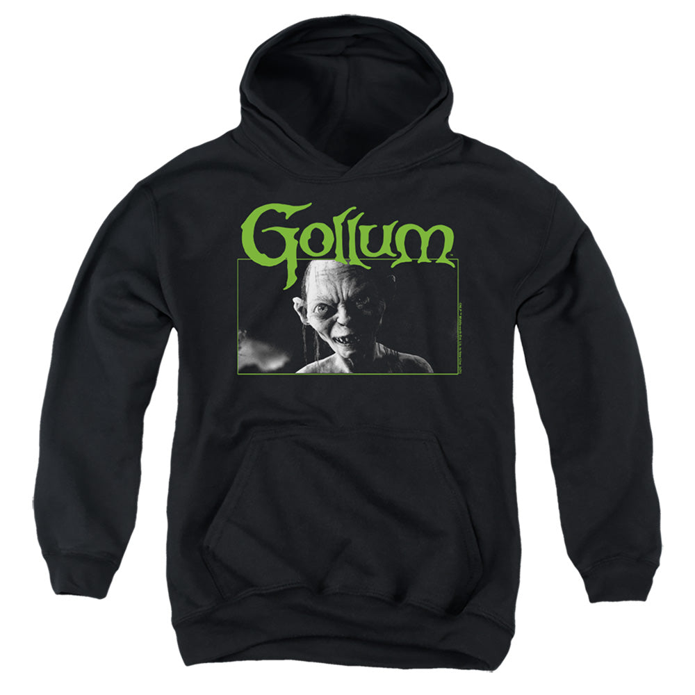 AN OFFCIALLY LICENSED LORD OF THE RINGS GOLLUM YOUTH HOODIE BLACK