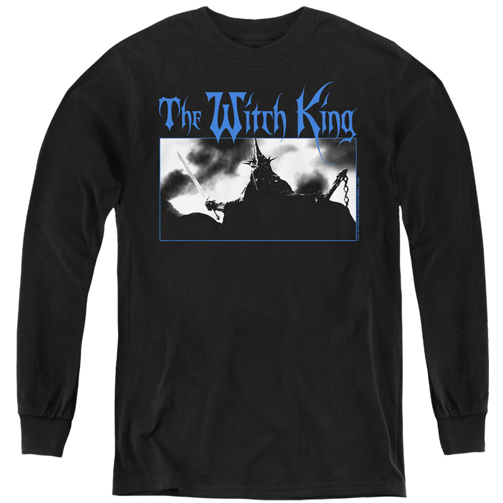 AN OFFCIALLY LICENSED LORD OF THE RINGS THE WITCH KING YOUTH LONG SLEEVE T-SHIRT BLACK