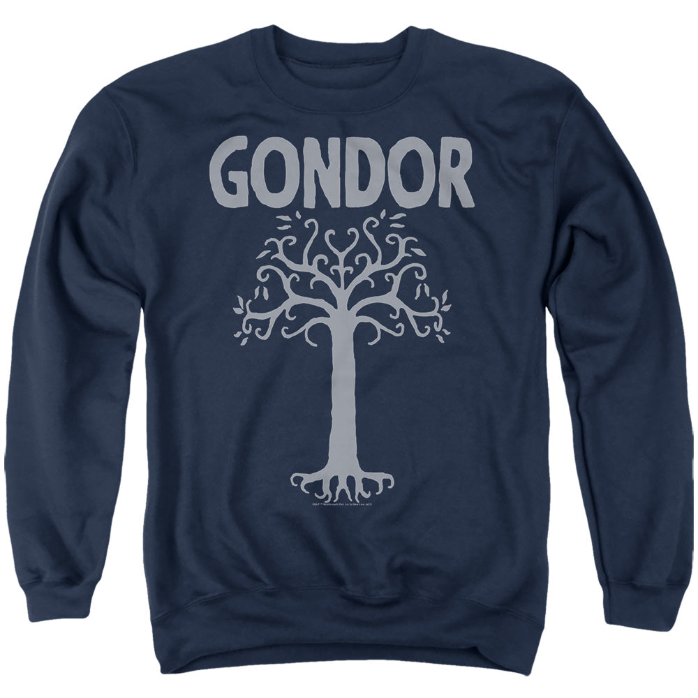 AN OFFCIALLY LICENSED LORD OF THE RINGS THE GREATEST REALM ADULT UNISEX CREWNECK SWEATSHIRT NAVY