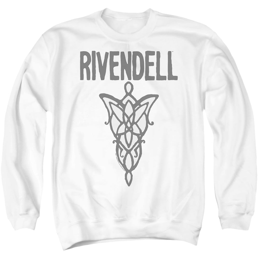 AN OFFCIALLY LICENSED LORD OF THE RINGS THE HOMELY HOUSE ADULT UNISEX CREWNECK SWEATSHIRT WHITE
