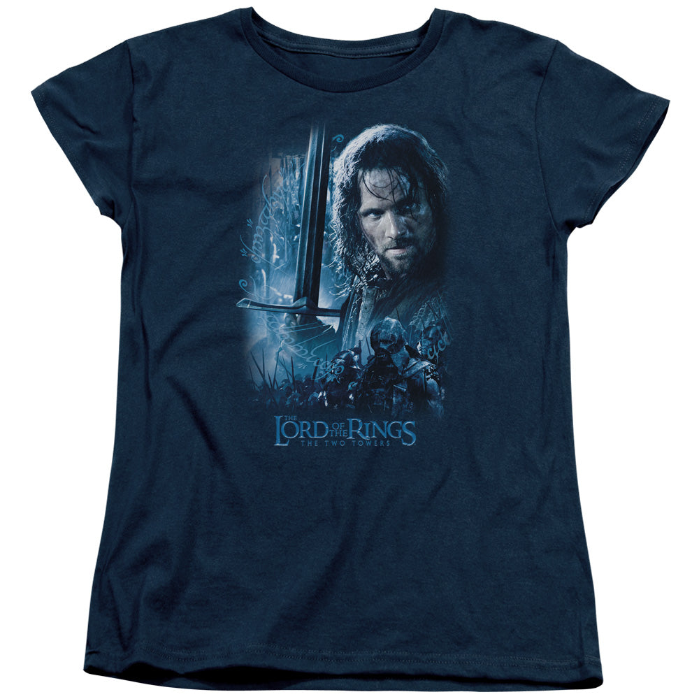AN OFFCIALLY LICENSED LOR KING IN THE MAKING WOMEN'S REGULAR FIT T-SHIRT NAVY