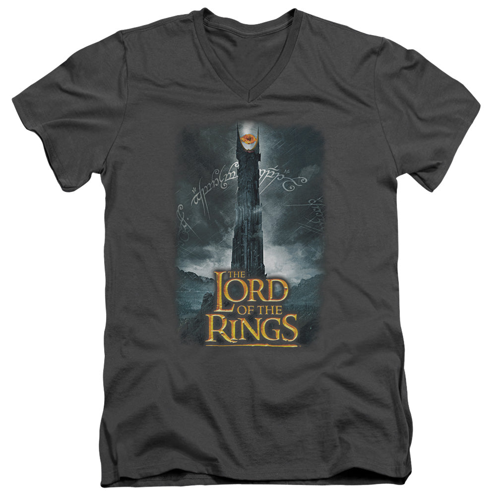 AN OFFCIALLY LICENSED LOR ALWAYS WATCHING MEN'S V-NECK T-SHIRT CHARCOAL