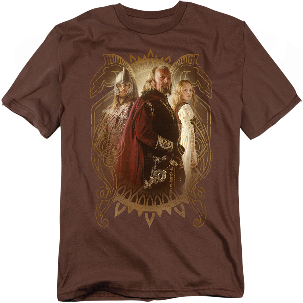 AN OFFCIALLY LICENSED LOR ROHAN ROYALTY MEN'S REGULAR FIT T-SHIRT COFFEE