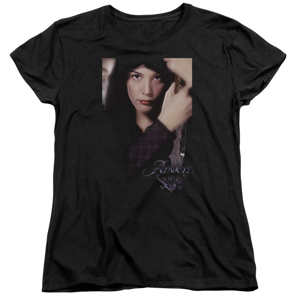 AN OFFCIALLY LICENSED LOR ARWEN WOMEN'S REGULAR FIT T-SHIRT BLACK