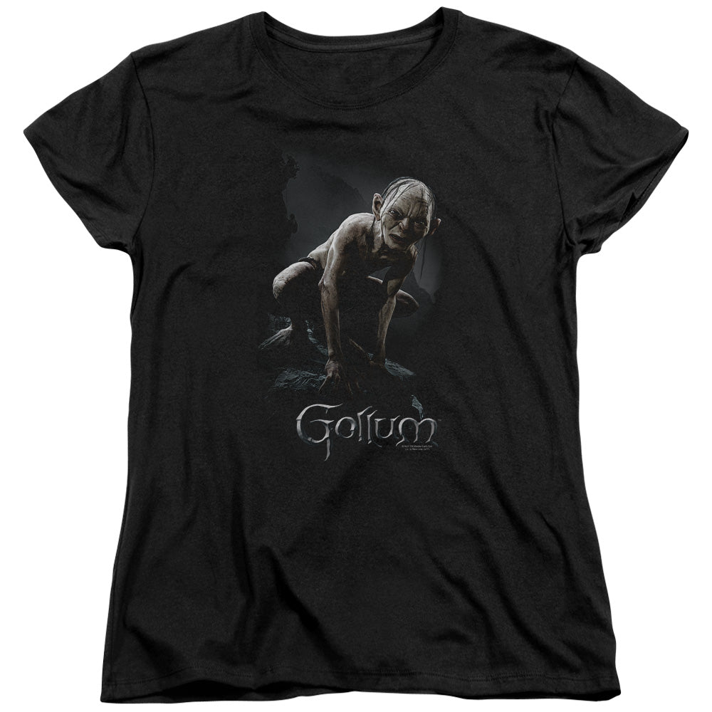 AN OFFCIALLY LICENSED LOR GOLLUM WOMEN'S REGULAR FIT T-SHIRT BLACK