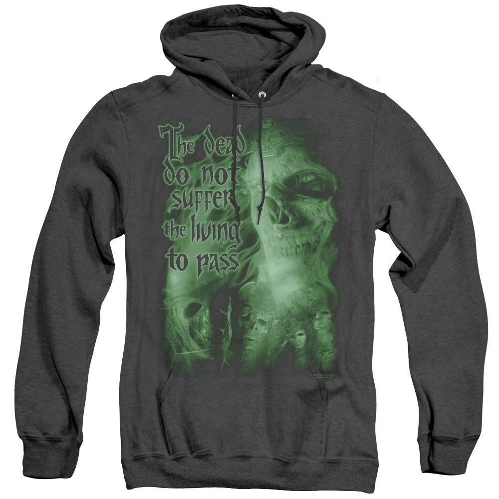 AN OFFCIALLY LICENSED LOR KING OF THE DEAD ADULT UNISEX HEATHER PULLOVER HOODIE BLACK
