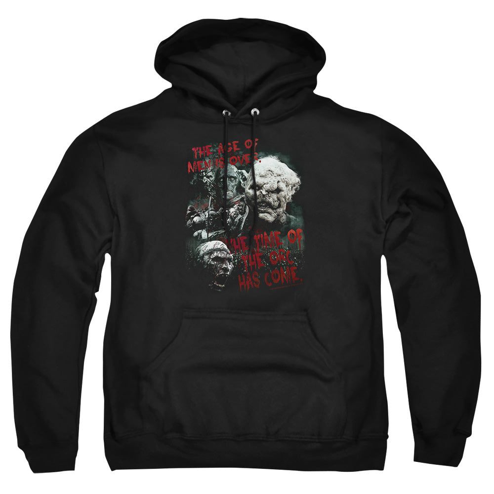 AN OFFCIALLY LICENSED LOR TIME OF THE ORC ADULT UNISEX PULLOVER HOODIE BLACK