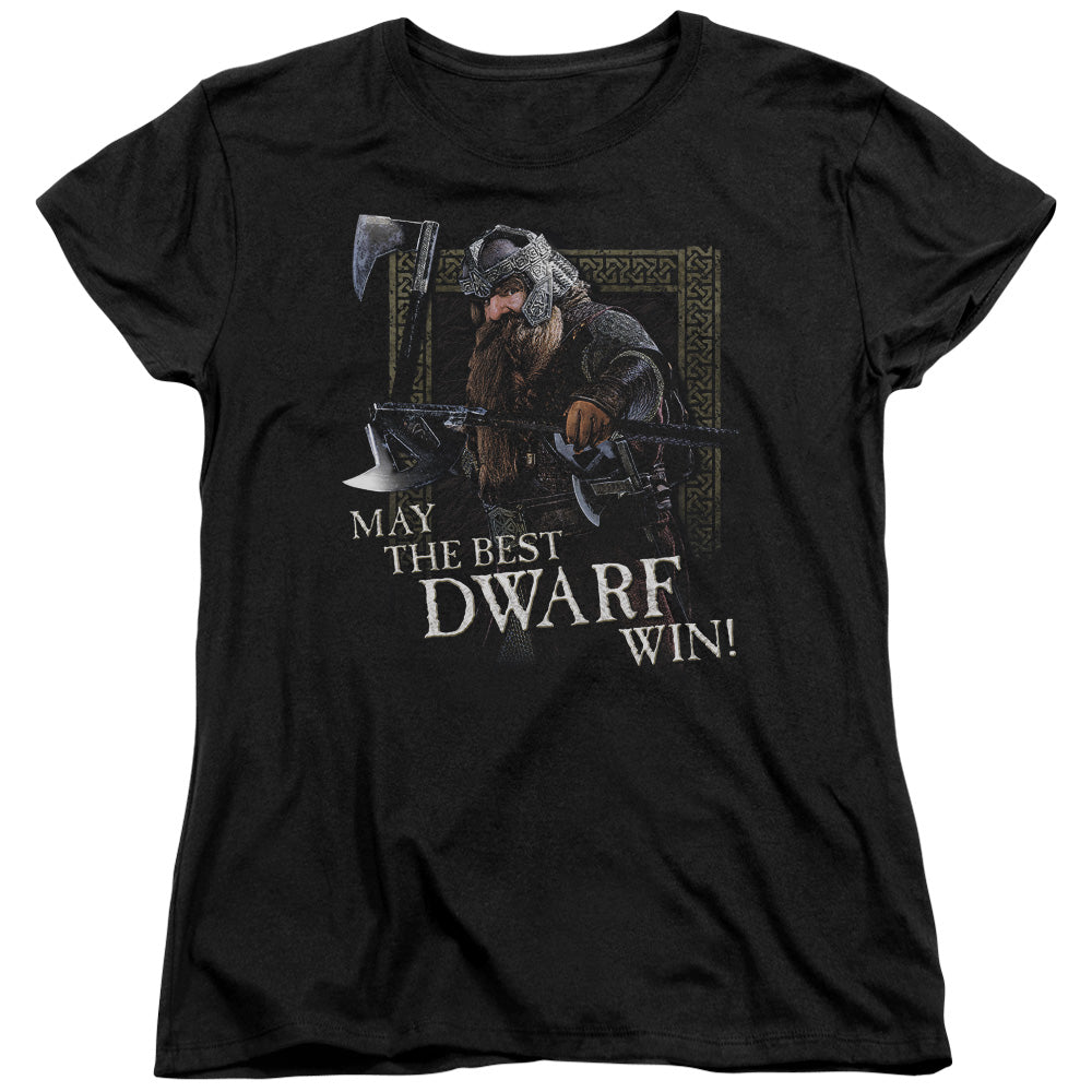 AN OFFCIALLY LICENSED LOR THE BEST DWARF WOMEN'S REGULAR FIT T-SHIRT BLACK