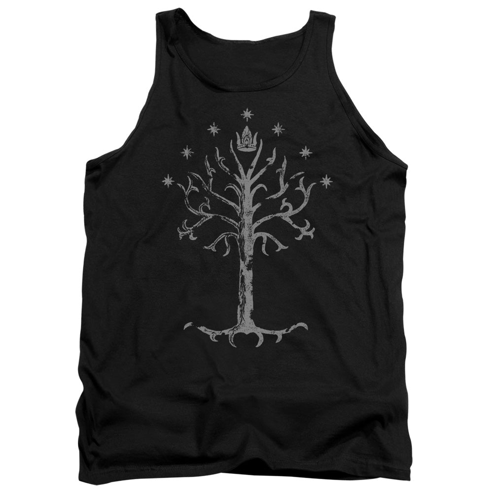 AN OFFCIALLY LICENSED LOR TREE OF GONDOR ADULT UNISEX TANK TOP BLACK