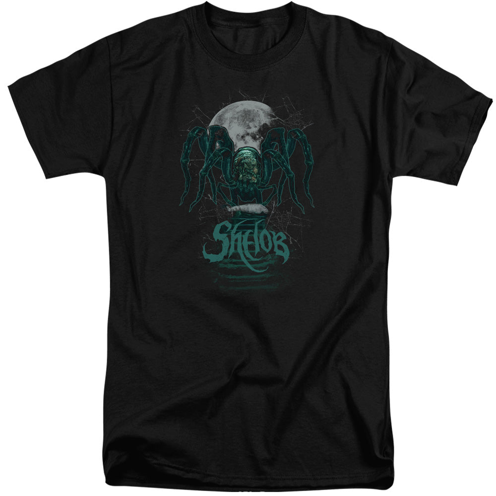AN OFFCIALLY LICENSED LORD OF THE RINGS SHELOB MEN'S TALL FIT T-SHIRT BLACK