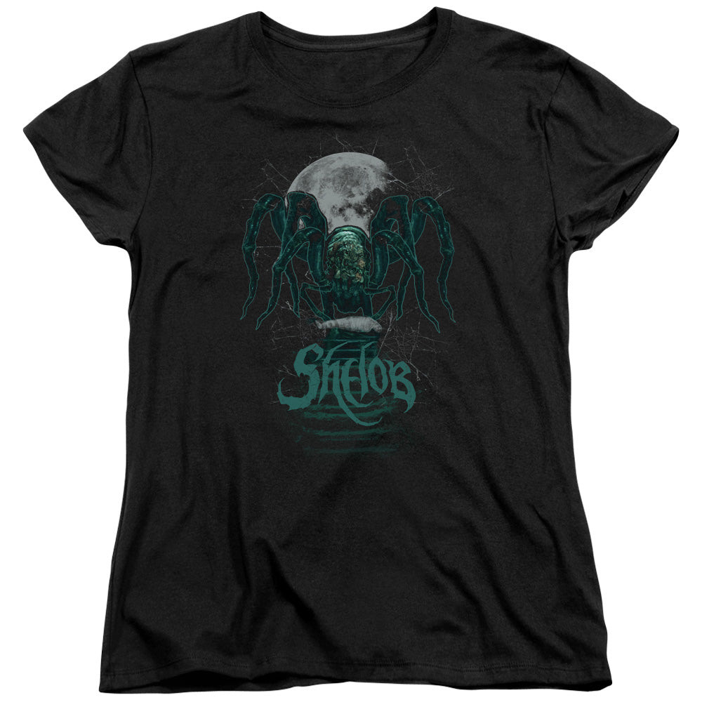AN OFFCIALLY LICENSED LORD OF THE RINGS SHELOB WOMEN'S REGULAR FIT T-SHIRT BLACK