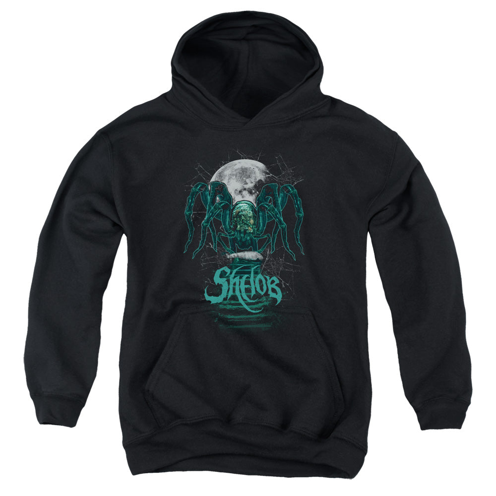 AN OFFCIALLY LICENSED LORD OF THE RINGS SHELOB YOUTH HOODIE BLACK