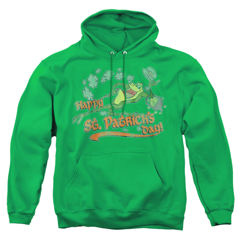 AN OFFCIALLY LICENSED LOONEY TUNES MICHIGAN J ADULT UNISEX PULLOVER HOODIE KELLY GREEN