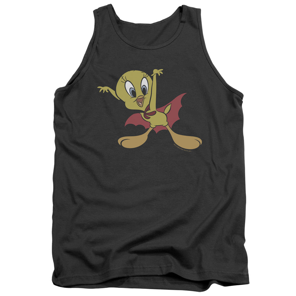 AN OFFCIALLY LICENSED LOONEY TUNES VAMPIRE TWEETY ADULT UNISEX TANK TOP CHARCOAL