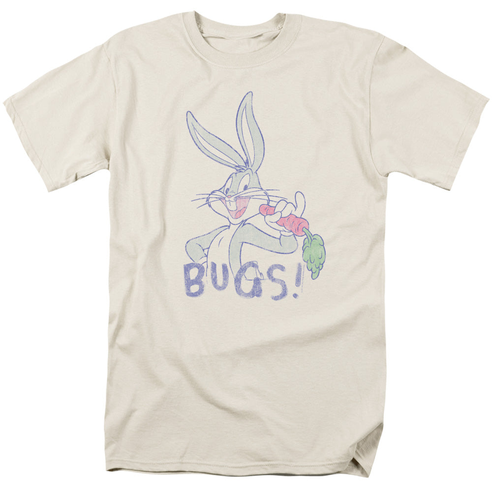 AN OFFCIALLY LICENSED LOONEY TUNES BUGS MEN'S REGULAR FIT T-SHIRT CREAM