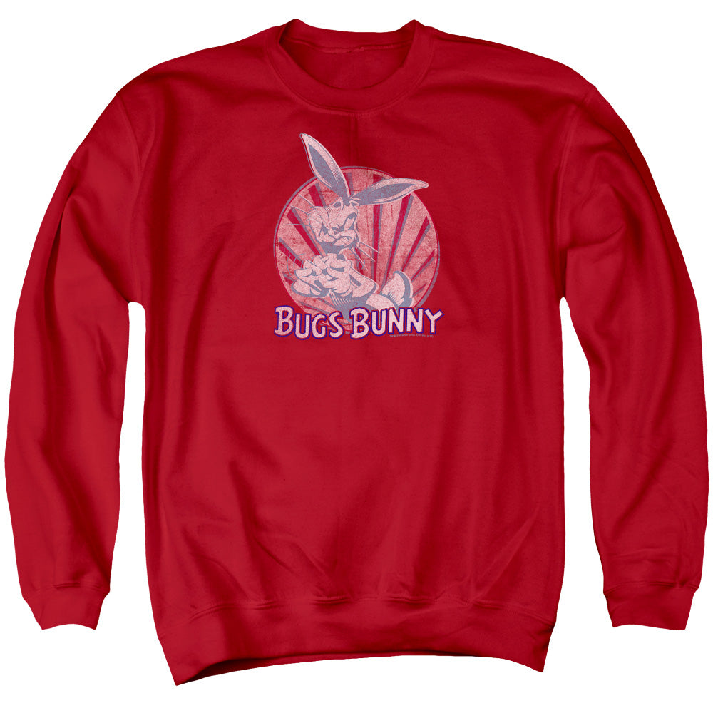 AN OFFCIALLY LICENSED LOONEY TUNES WISHFUL THINKING ADULT UNISEX CREWNECK SWEATSHIRT RED