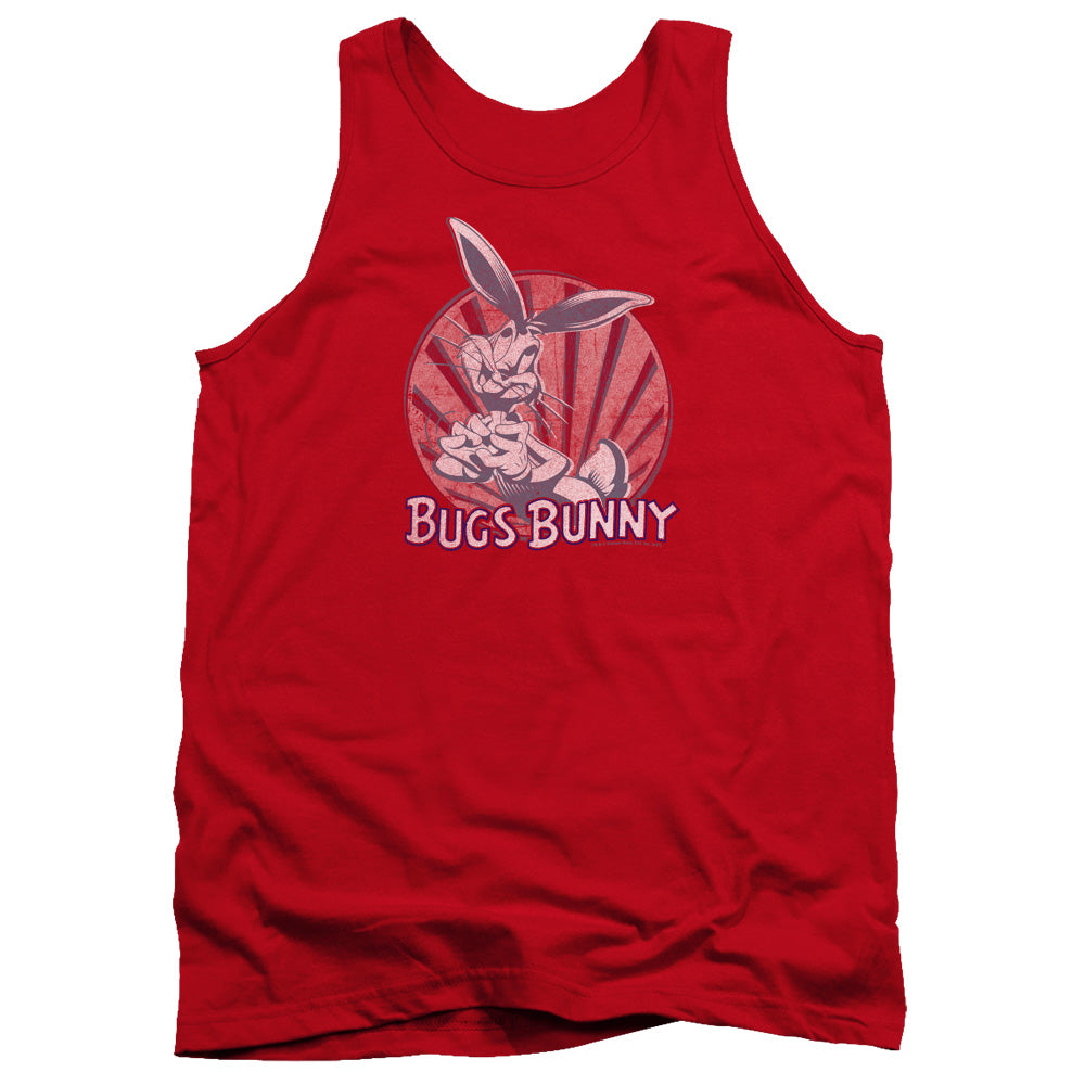 AN OFFCIALLY LICENSED LOONEY TUNES WISHFUL THINKING ADULT UNISEX TANK TOP RED