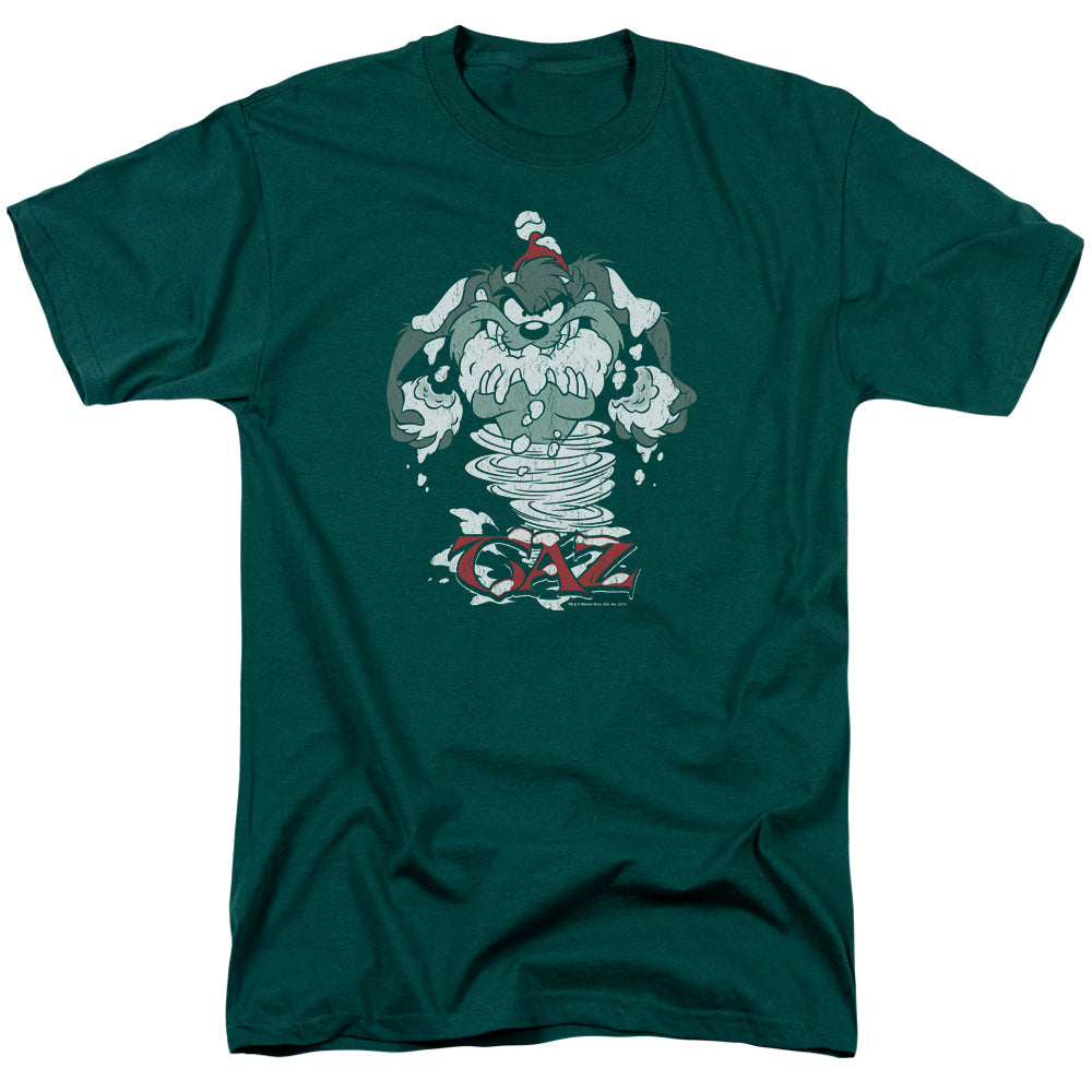 AN OFFCIALLY LICENSED LOONEY TUNES ABOMINABLE TAZMAN MEN'S REGULAR FIT T-SHIRT HUNTER GREEN