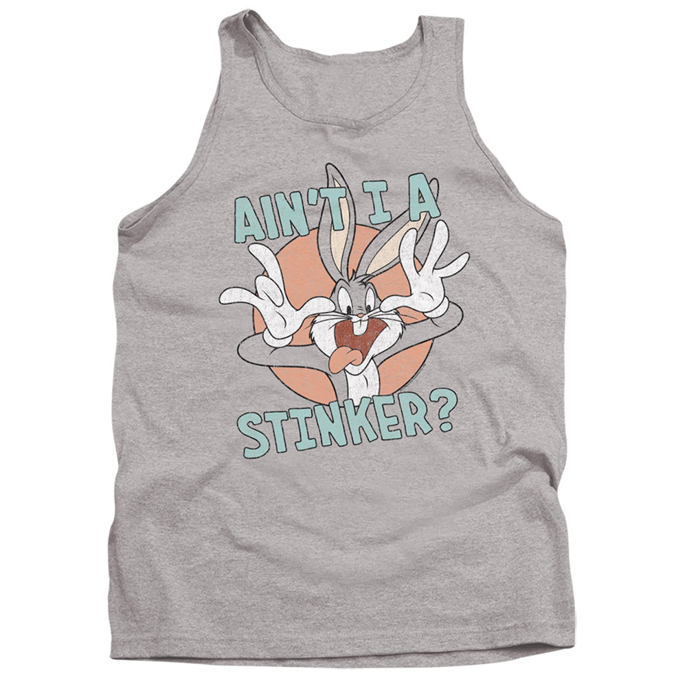 AN OFFCIALLY LICENSED LOONEY TUNES AINT I A STINKER ADULT UNISEX TANK TOP ATHLETIC HEATHER