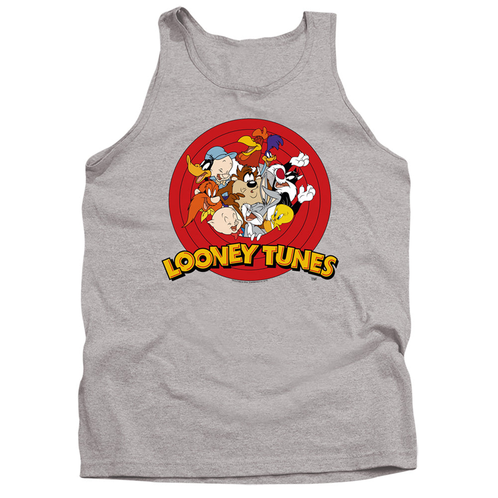 AN OFFCIALLY LICENSED LOONEY TUNES GROUP ADULT UNISEX TANK TOP ATHLETIC HEATHER