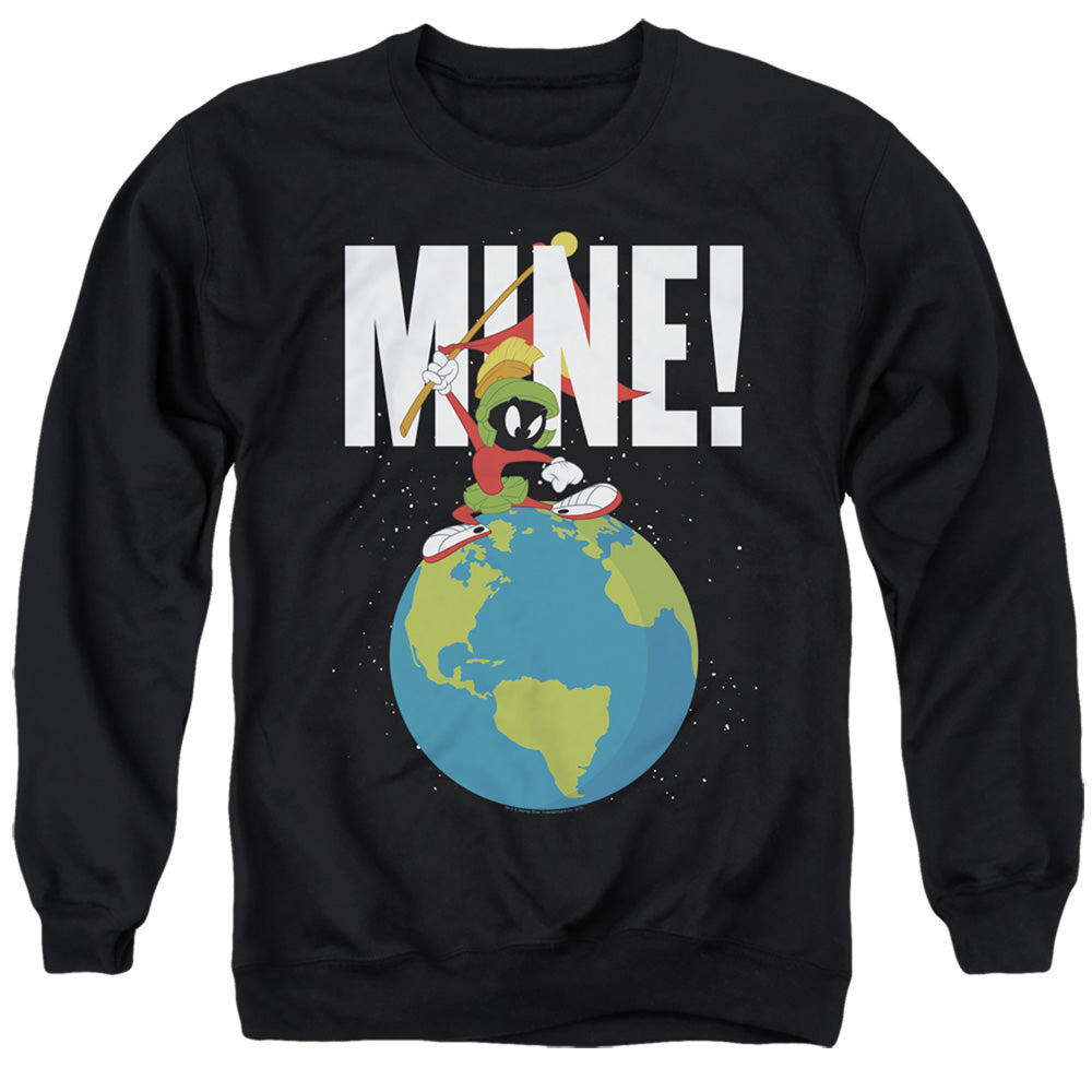 AN OFFCIALLY LICENSED LOONEY TUNES MINE ADULT UNISEX CREWNECK SWEATSHIRT BLACK