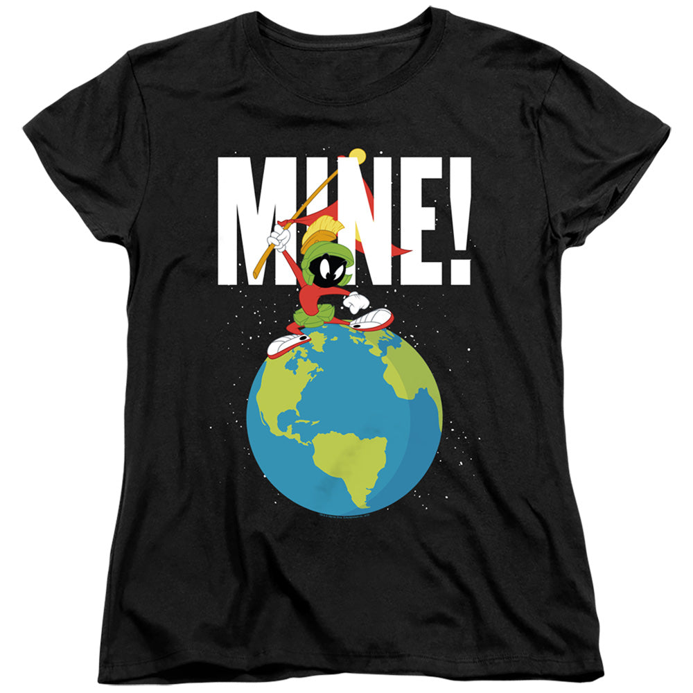 AN OFFCIALLY LICENSED LOONEY TUNES MINE WOMEN'S REGULAR FIT T-SHIRT BLACK