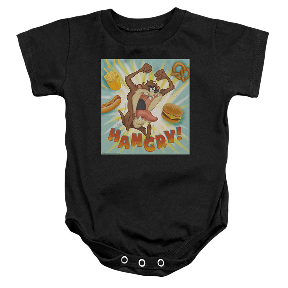 AN OFFCIALLY LICENSED LOONEY TUNES TAZ HANGRY BABY BODYSUIT BLACK