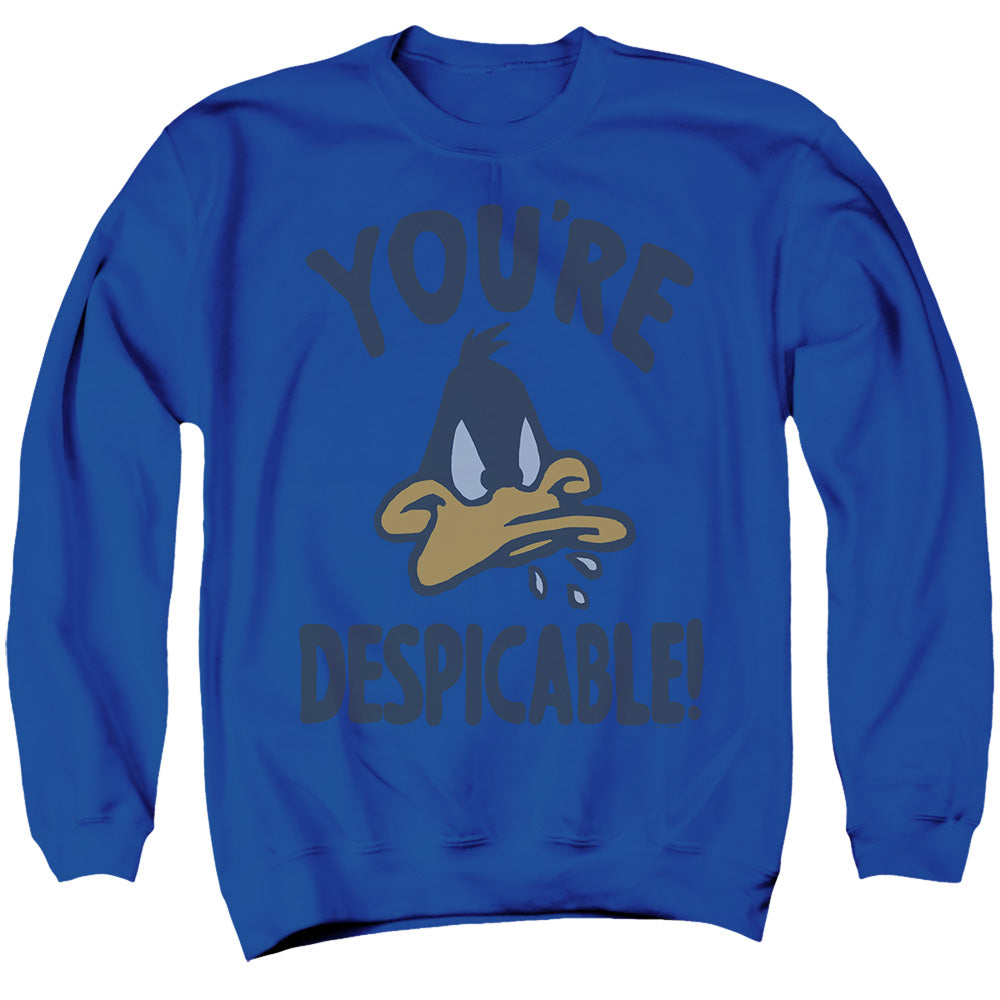 AN OFFCIALLY LICENSED LOONEY TUNES THE DAFF PUNK ADULT UNISEX CREWNECK SWEATSHIRT ROYAL