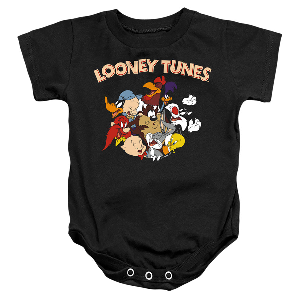 AN OFFCIALLY LICENSED LOONEY TUNES GANG 1 BABY BODYSUIT BLACK