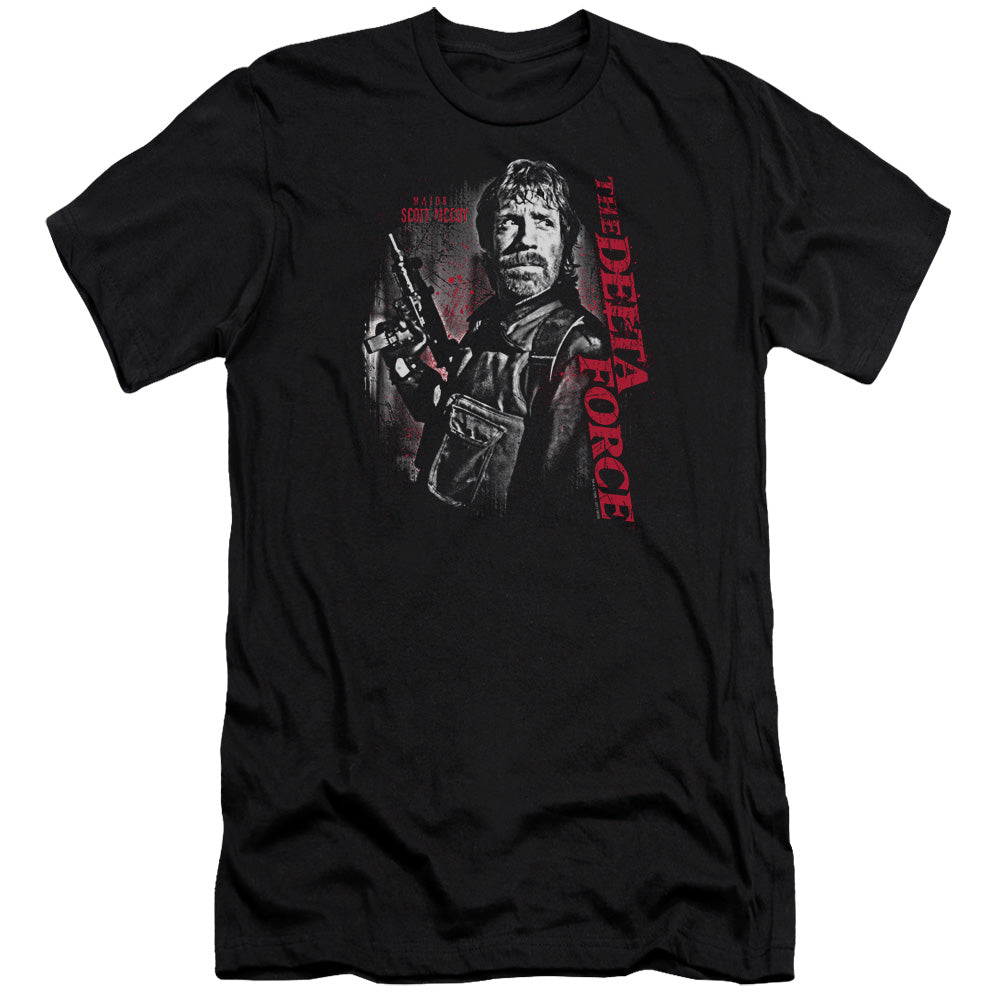 AN OFFCIALLY LICENSED DELTA FORCE BLACK OPS MEN'S PREMIUM SLIM FIT T-SHIRT BLACK