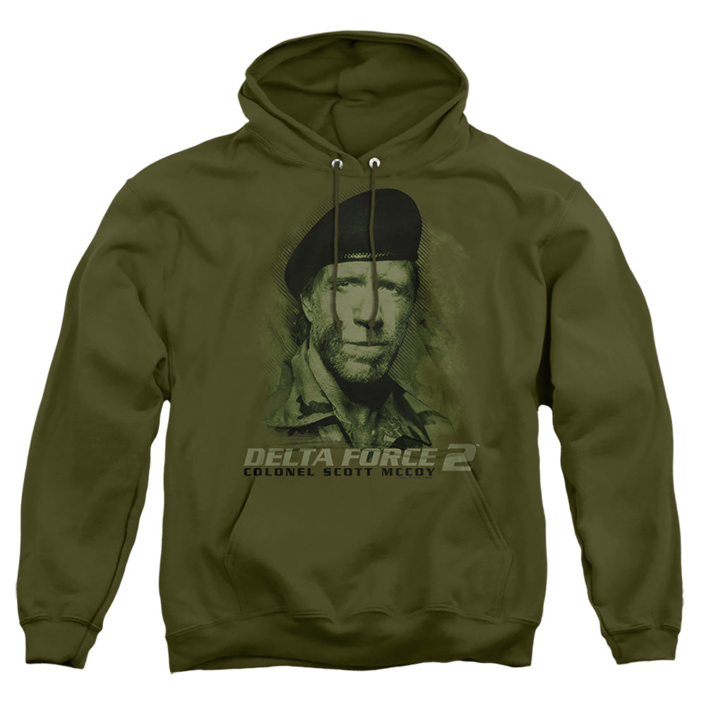 AN OFFCIALLY LICENSED DELTA FORCE 2 YOU CANT SEE ME ADULT UNISEX PULLOVER HOODIE MILITARY GREEN