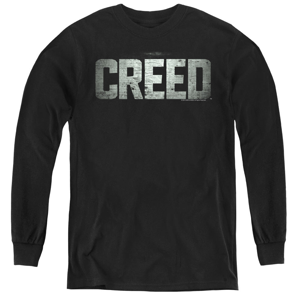 AN OFFCIALLY LICENSED CREED LOGO YOUTH LONG SLEEVE T-SHIRT BLACK