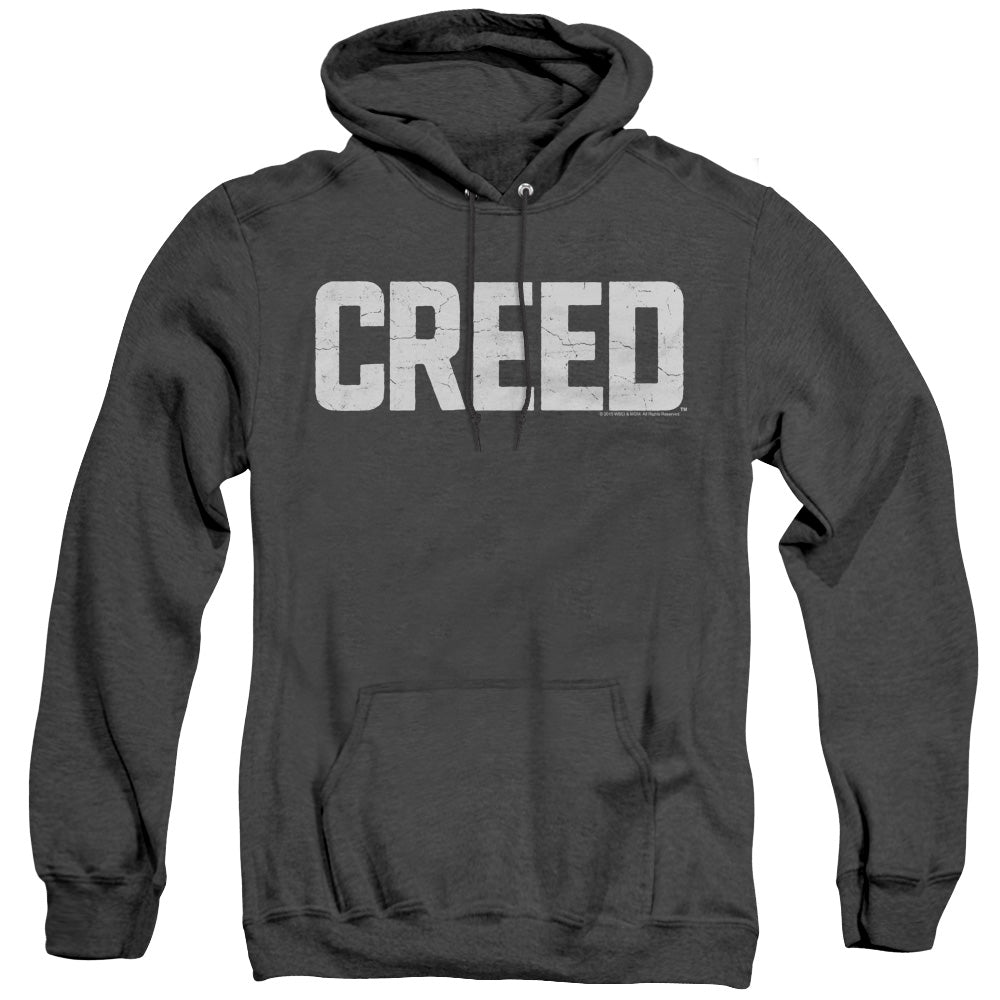 AN OFFCIALLY LICENSED CREED CRACKED LOGO ADULT UNISEX HEATHER PULLOVER HOODIE BLACK