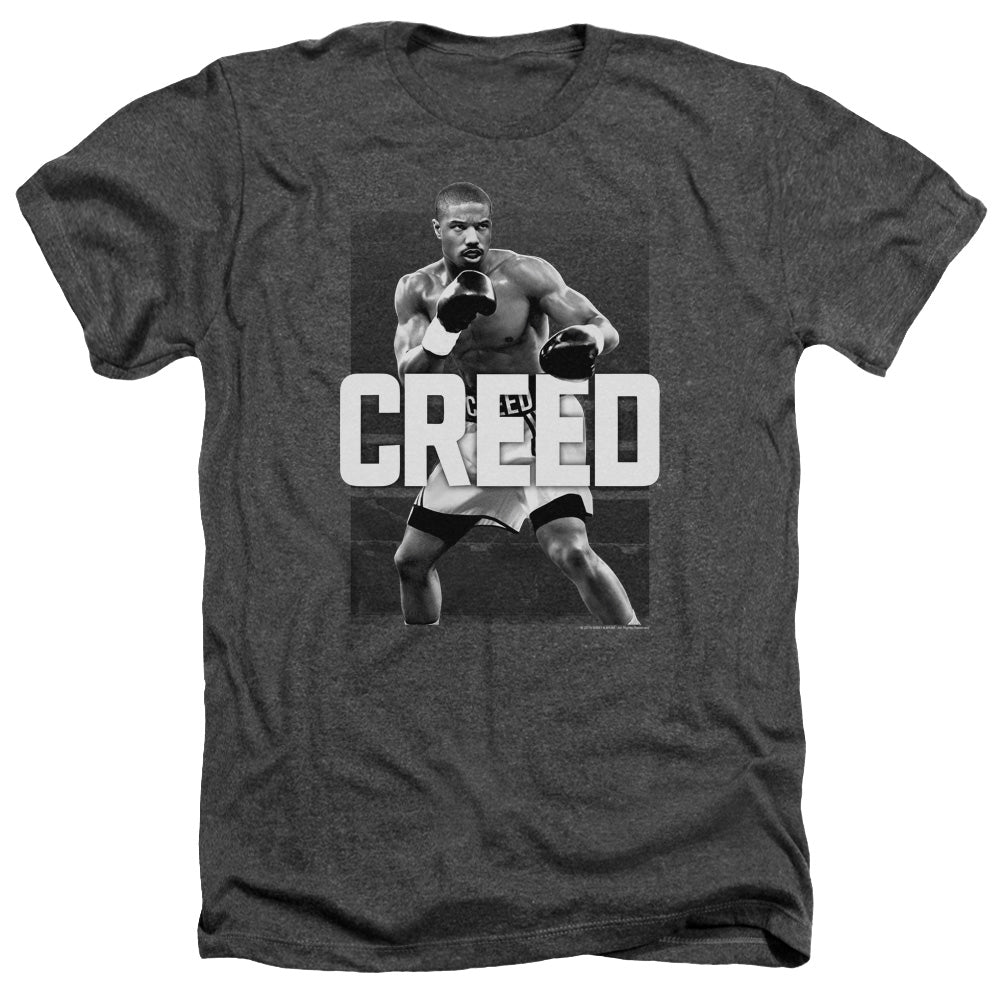 AN OFFCIALLY LICENSED CREED FINAL ROUND MEN'S HEATHER T-SHIRT CHARCOAL