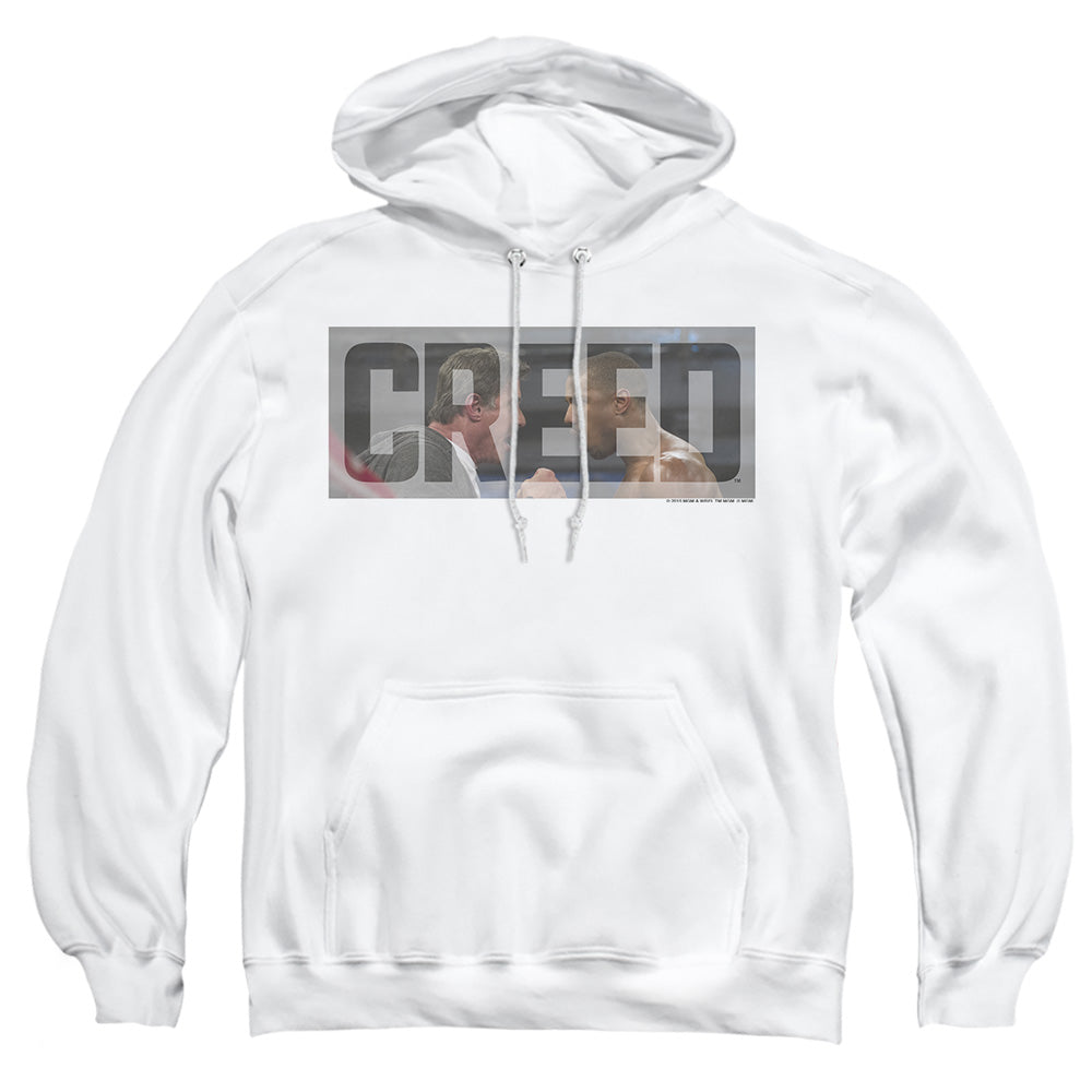AN OFFCIALLY LICENSED CREED PEP TALK ADULT UNISEX PULLOVER HOODIE WHITE