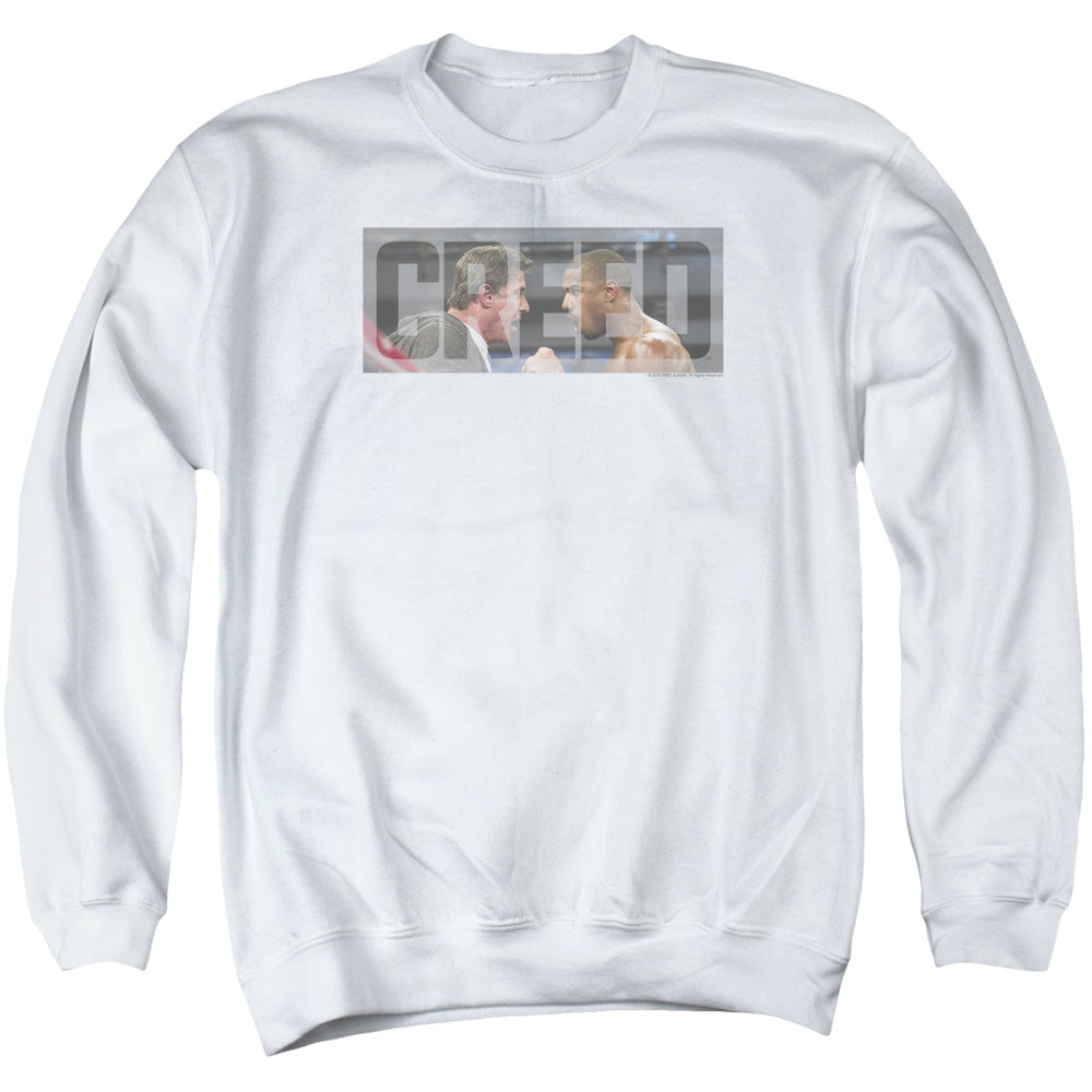 AN OFFCIALLY LICENSED CREED PEP TALK ADULT UNISEX CREWNECK SWEATSHIRT WHITE