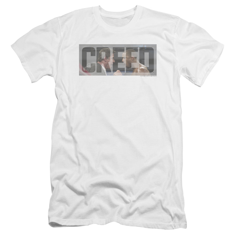 AN OFFCIALLY LICENSED CREED PEP TALK MEN'S PREMIUM SLIM FIT T-SHIRT WHITE