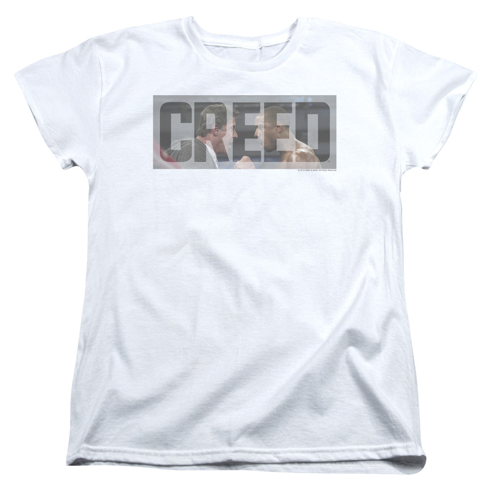 AN OFFCIALLY LICENSED CREED PEP TALK WOMEN'S REGULAR FIT T-SHIRT WHITE