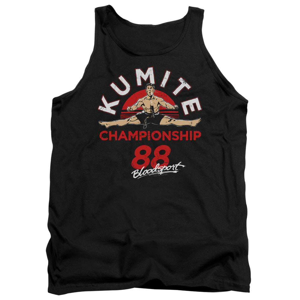 AN OFFCIALLY LICENSED BLOODSPORT CHAMPIONSHIP 88 ADULT UNISEX TANK TOP BLACK